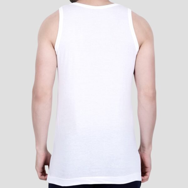 Big Eye MV005 Men’s Premium White Cotton Vest – Soft, Breathable & Tagless